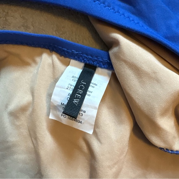 J Crew One Piece Monokini Cut Out Royal Blue Swim Suit Size 8 - Picture 7 of 15